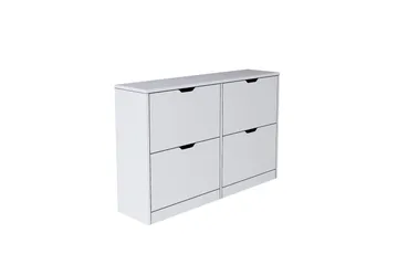 Durusu Skoskåp 120,5 cm - Mattvit - Förvaring - Skoförvaring