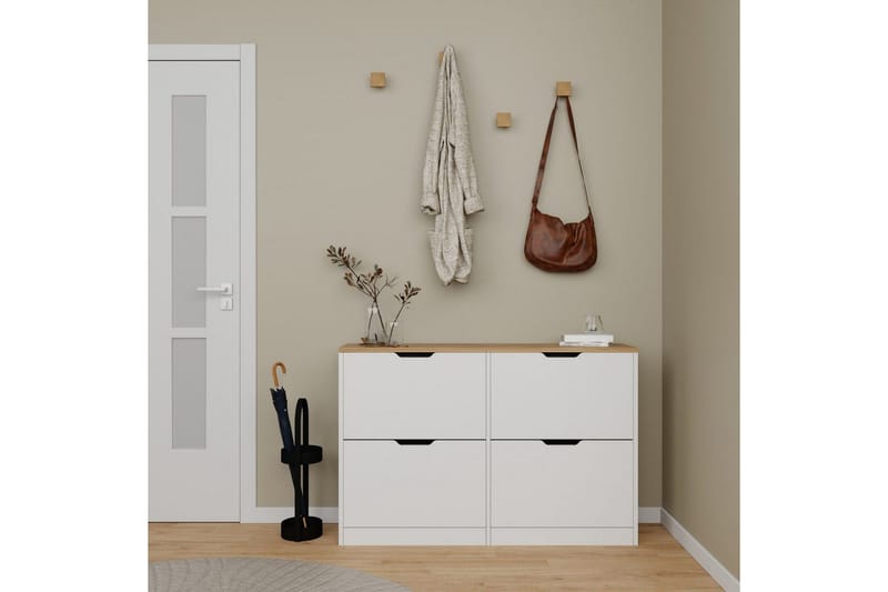 Durusu Skoskåp 120 cm - Matt Vit - Förvaring - Skoförvaring - Skoskåp