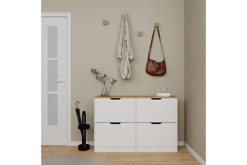 Durusu Skoskåp 120 cm - Matt Vit - Förvaring - Skoförvaring - Skoskåp