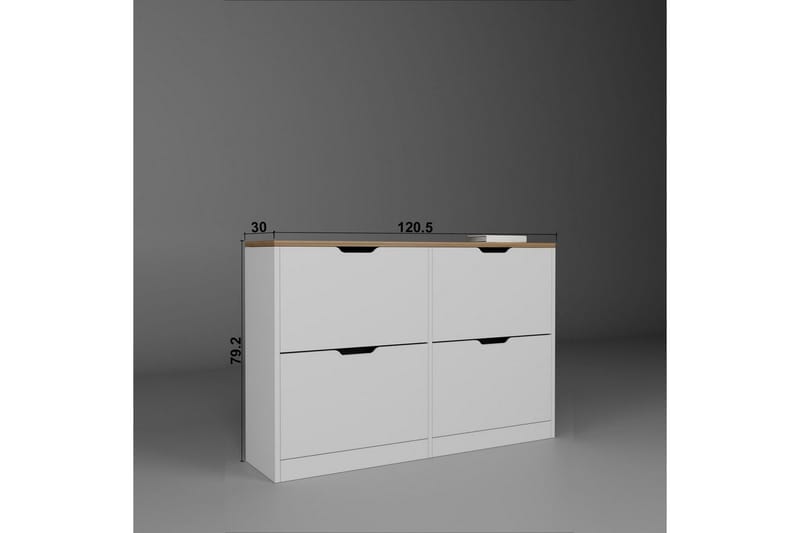 Durusu Skoskåp 120 cm - Matt Vit - Förvaring - Skoförvaring - Skoskåp