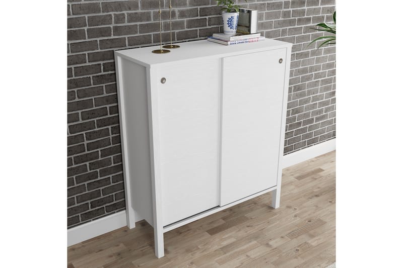 Elspet Skoskåp 92 cm - Brun/Vit - Förvaring - Skoförvaring - Skoskåp