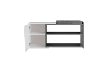 Fiona Skoskåp 104,6 cm - Antracit/Vit - Förvaring - Skoförvaring