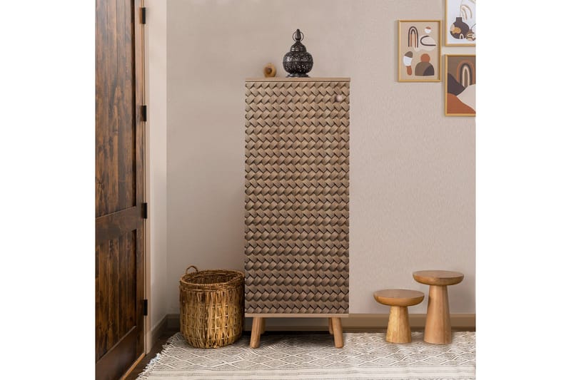 Gelsgan Skoskåp 50 cm - Brun - Förvaring - Skoförvaring - Skoskåp