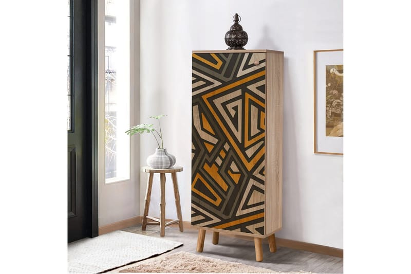 Gelsgan Skoskåp 50 cm - Gul - Förvaring - Skoförvaring - Skoskåp