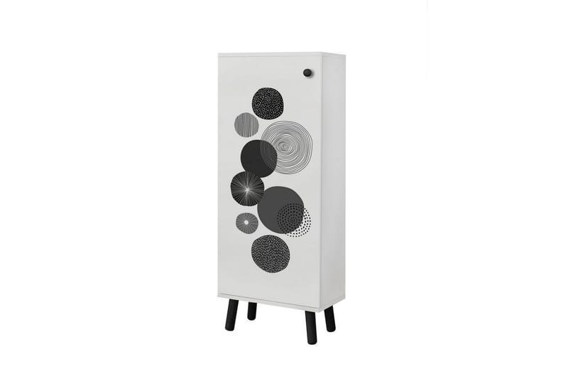 Gelsgan Skoskåp 50 cm - Vit/Svart - Förvaring - Skoförvaring - Skoskåp