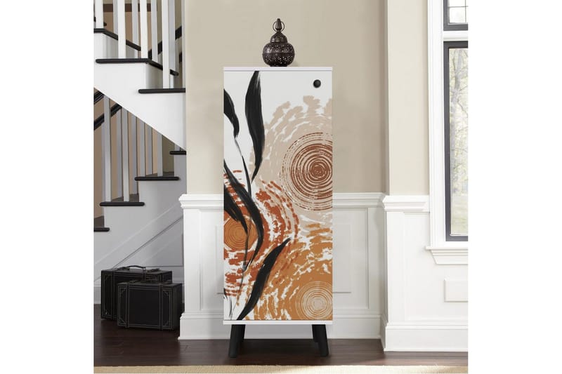 Gelsgan Skoskåp 50 cm - Vit/Svart - Förvaring - Skoförvaring - Skoskåp