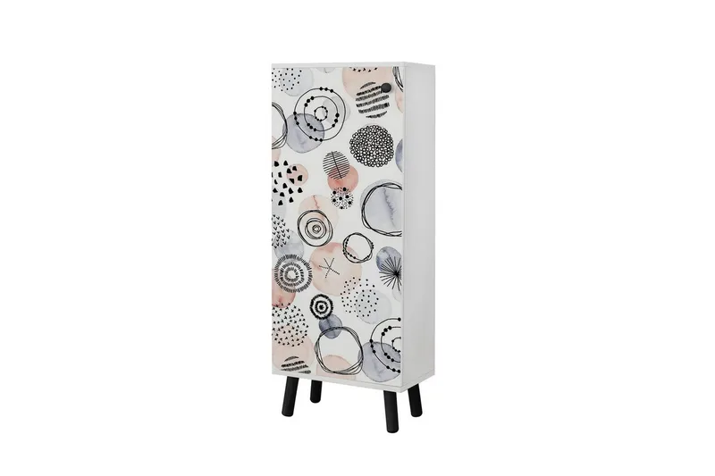 Gelsgan Skoskåp 50 cm - Vit/Svart - Förvaring - Skoförvaring - Skoskåp