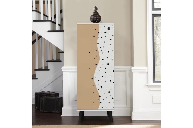 Gelsgan Skoskåp 50 cm - Vit/Svart - Förvaring - Skoförvaring - Skoskåp