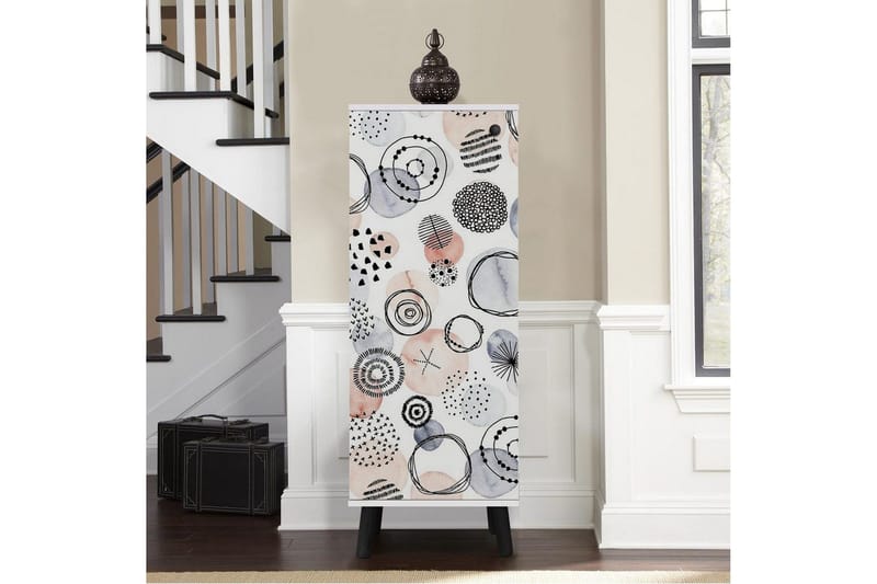 Gelsgan Skoskåp 50 cm - Vit/Svart - Förvaring - Skoförvaring - Skoskåp