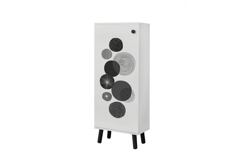 Gelsgan Skoskåp 50 cm - Vit/Svart - Förvaring - Skoförvaring - Skoskåp