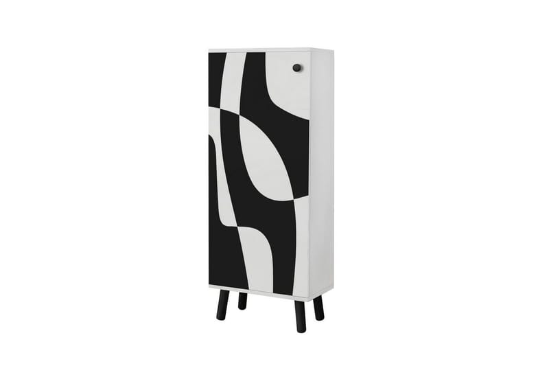 Gelsgan Skoskåp 50 cm - Vit/Svart - Förvaring - Skoförvaring - Skoskåp