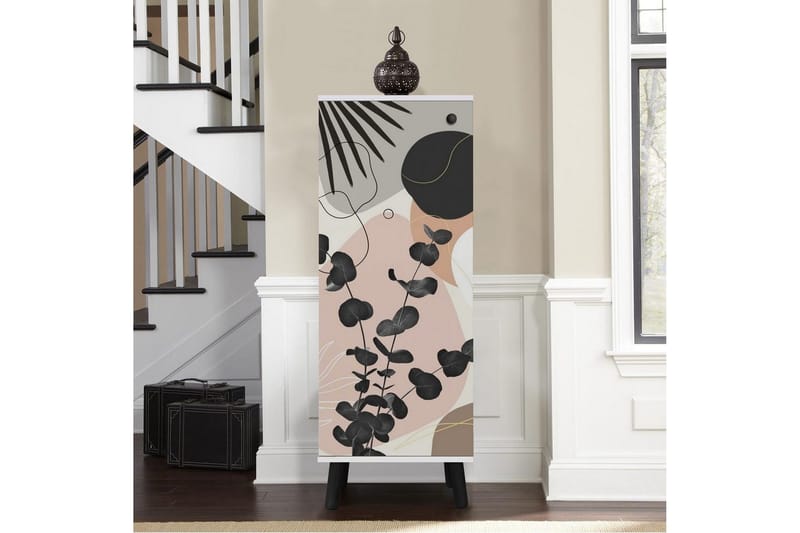 Gelsgan Skoskåp 50 cm - Vit/Svart - Förvaring - Skoförvaring - Skoskåp