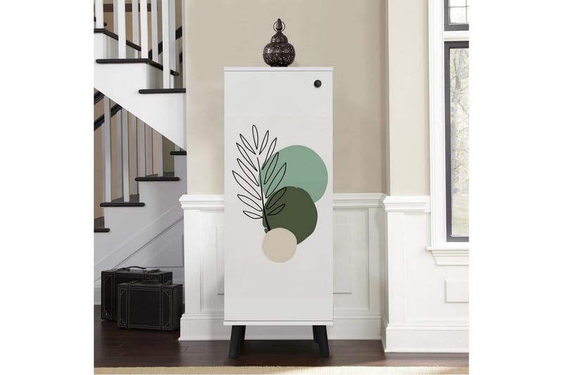 Gelsgan Skoskåp 50 cm - Vit/Svart - Förvaring - Skoförvaring - Skoskåp