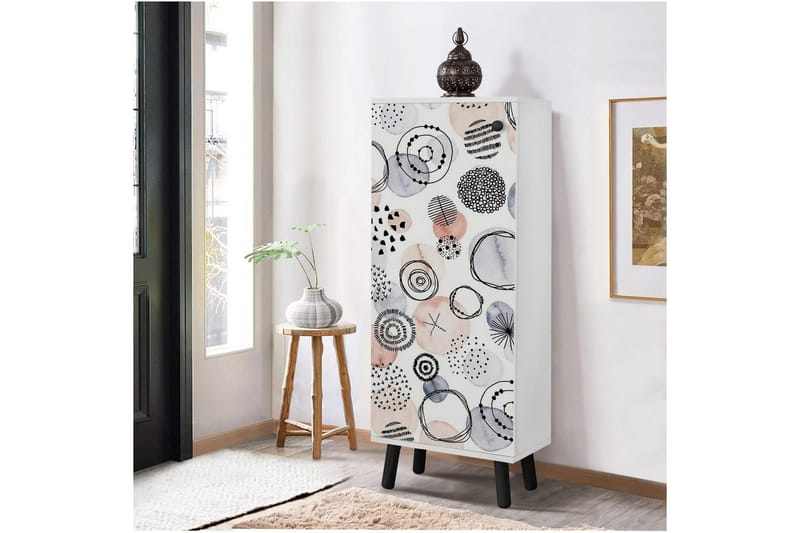 Gelsgan Skoskåp 50 cm - Vit/Svart - Förvaring - Skoförvaring - Skoskåp