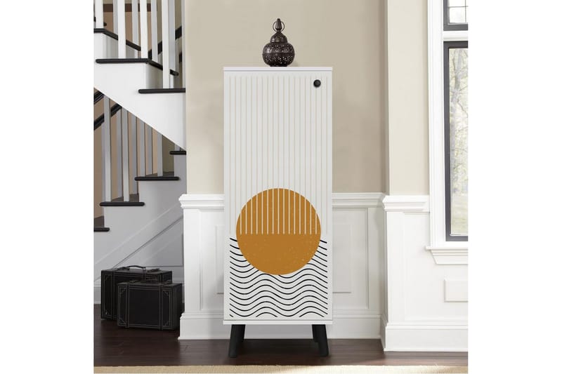 Gelsgan Skoskåp 50 cm - Vit/Svart - Förvaring - Skoförvaring - Skoskåp