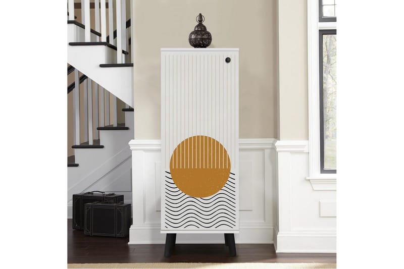 Gelsgan Skoskåp 50 cm - Vit/Svart - Förvaring - Skoförvaring - Skoskåp