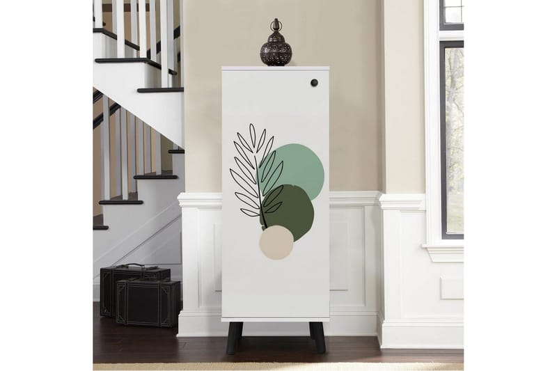 Gelsgan Skoskåp 50 cm - Vit/Svart - Förvaring - Skoförvaring - Skoskåp