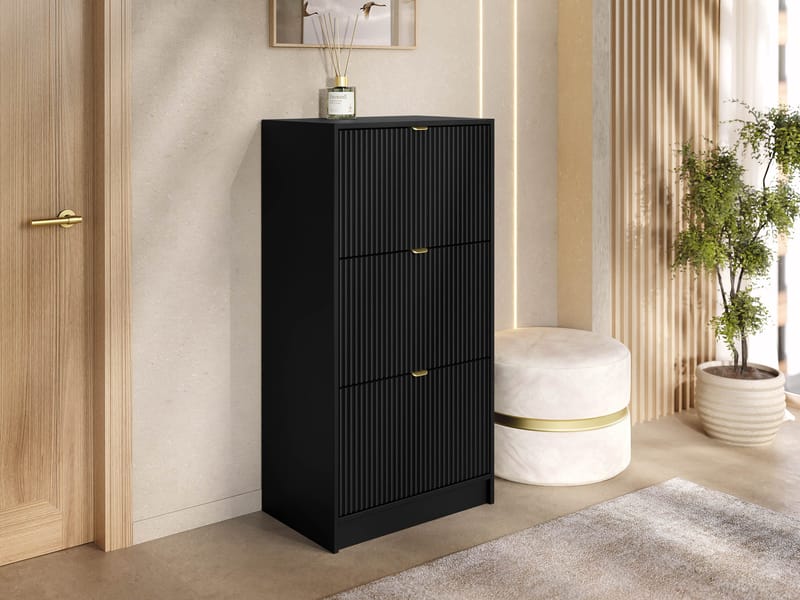 Gudelia Skoskåp 60 cm - svart - Förvaring - Skoförvaring - Skoskåp