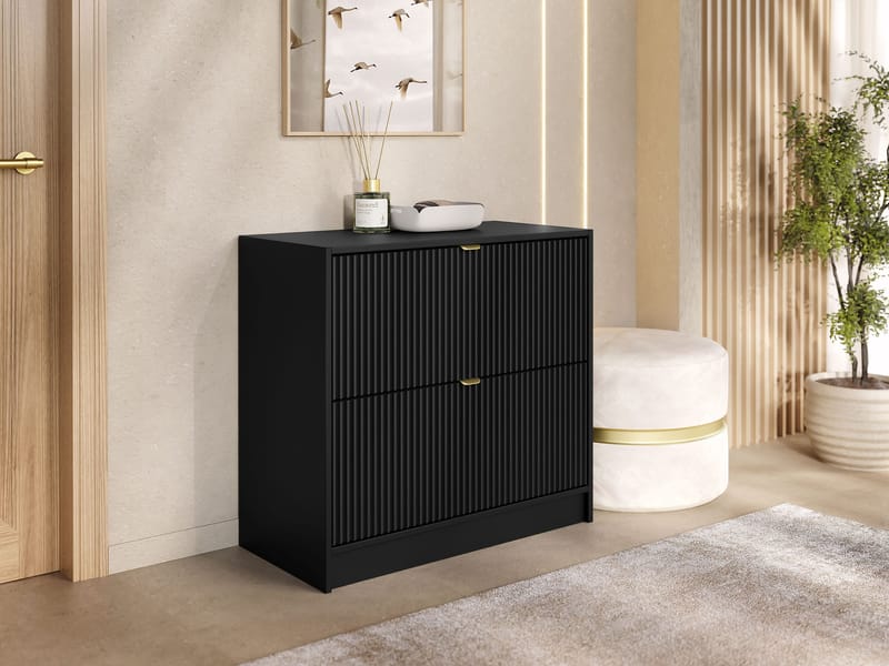 Gudelia Skoskåp 80 cm - svart - Förvaring - Skoförvaring - Skoskåp