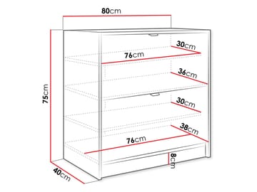 Gudelia Skoskåp 80 cm - vit - Förvaring - Skoförvaring