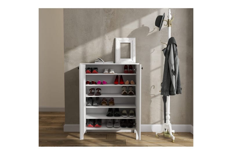 Haviland Skoskåp 90 cm - Natur/Vit - Förvaring - Skoförvaring - Skoskåp