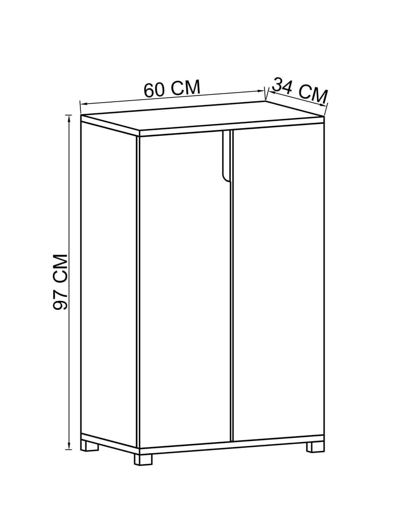 Hungirr Skoskåp 60 cm - Vit - Förvaring - Skoförvaring - Skoskåp