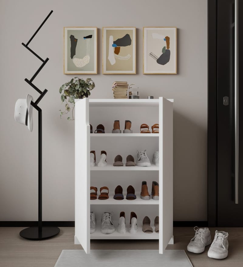 Hungirr Skoskåp 60 cm - Vit - Förvaring - Skoförvaring - Skoskåp