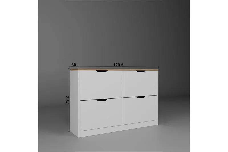 Kiichi Skoskåp 120,5 cm, Valnöt