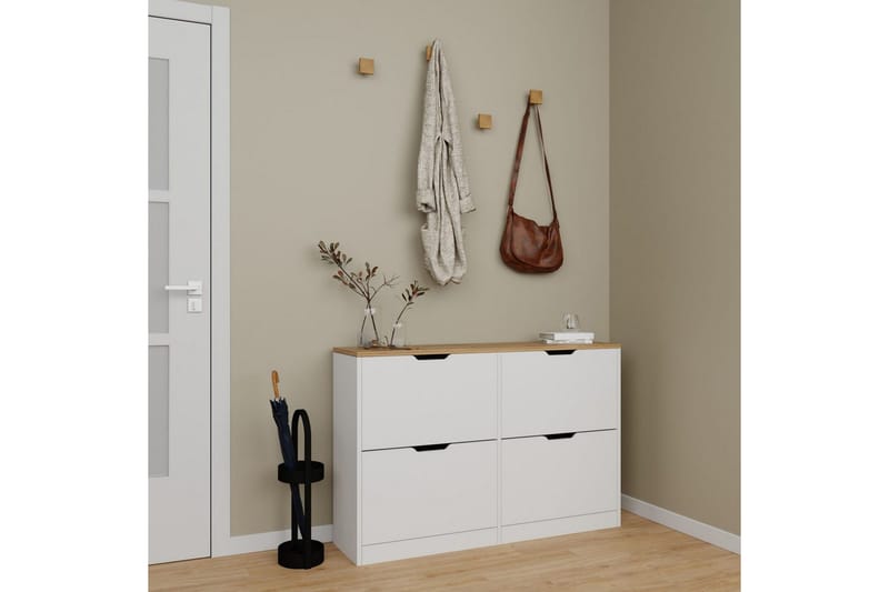 Kiichi Skoskåp 120,5 cm - Valnöt - Förvaring - Skoförvaring - Skoskåp