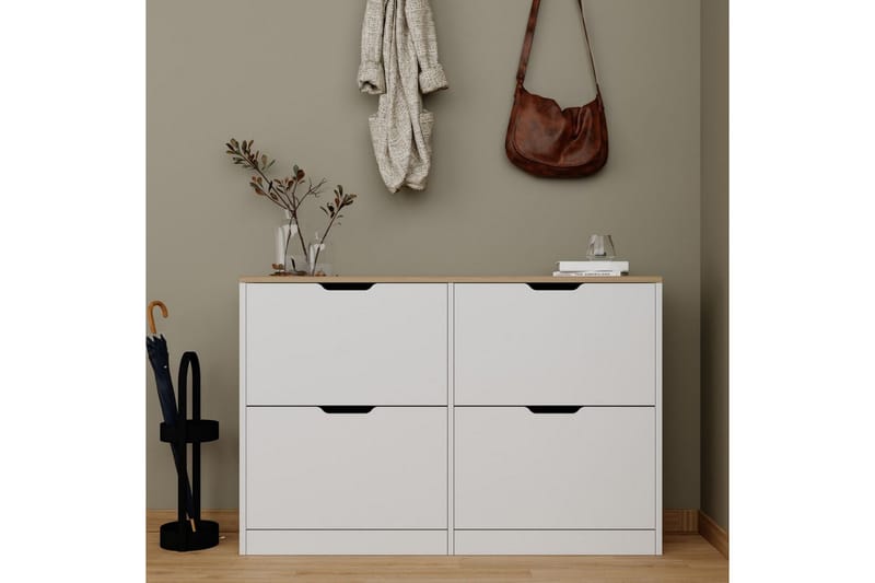 Kiichi Skoskåp 120,5 cm - Valnöt - Förvaring - Skoförvaring - Skoskåp