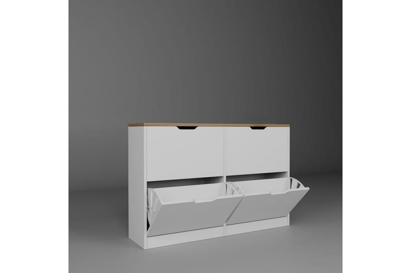 Kiichi Skoskåp 120,5 cm - Valnöt - Förvaring - Skoförvaring - Skoskåp