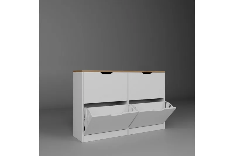 Kiichi Skoskåp 120,5 cm - Valnöt - Förvaring - Skoförvaring - Skoskåp