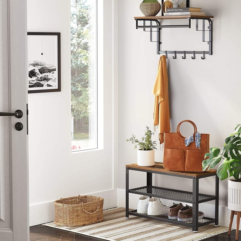 Lasse skohylla 73 cm - Brun/svart - Brun/svart - Förvaring - Skoförvaring