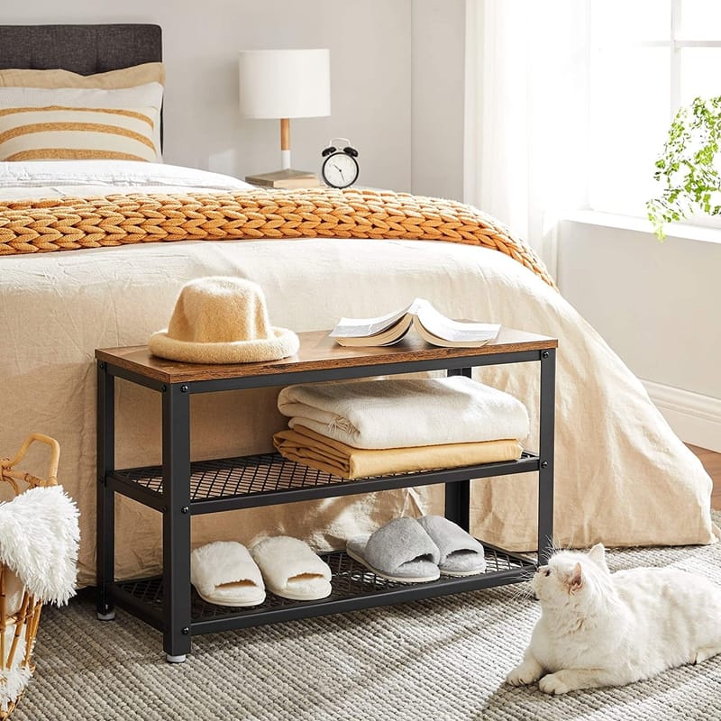 Lasse skohylla 73 cm - Brun/svart - Brun/svart - Förvaring - Skoförvaring