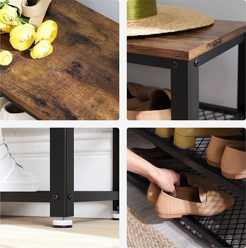 Lasse skohylla 73 cm - Brun/svart - Brun/svart - Förvaring - Skoförvaring