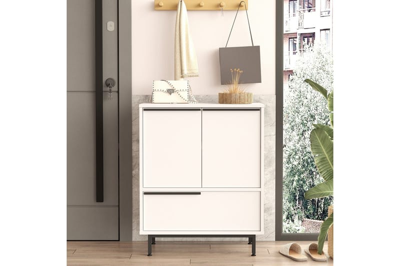 Liyakat Skoskåp 74,8 cm - Vit - Förvaring - Skoförvaring - Skoskåp