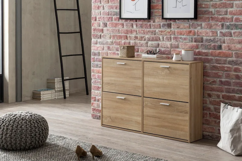 Metia Skoskåp 120x24 cm - Trä/natur - Förvaring - Skoförvaring - Skoskåp