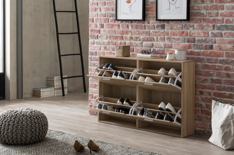 Metia Skoskåp 120x24 cm - Trä/natur - Förvaring - Skoförvaring - Skoskåp