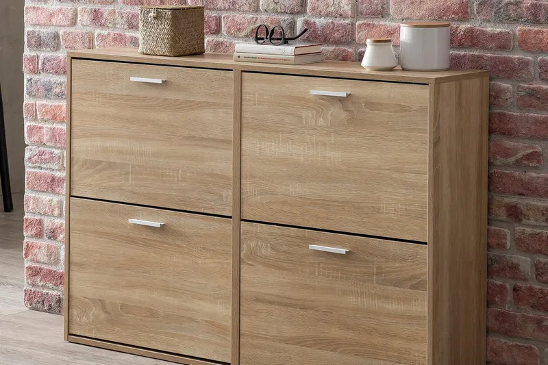 Metia Skoskåp 120x24 cm - Trä/natur - Förvaring - Skoförvaring - Skoskåp