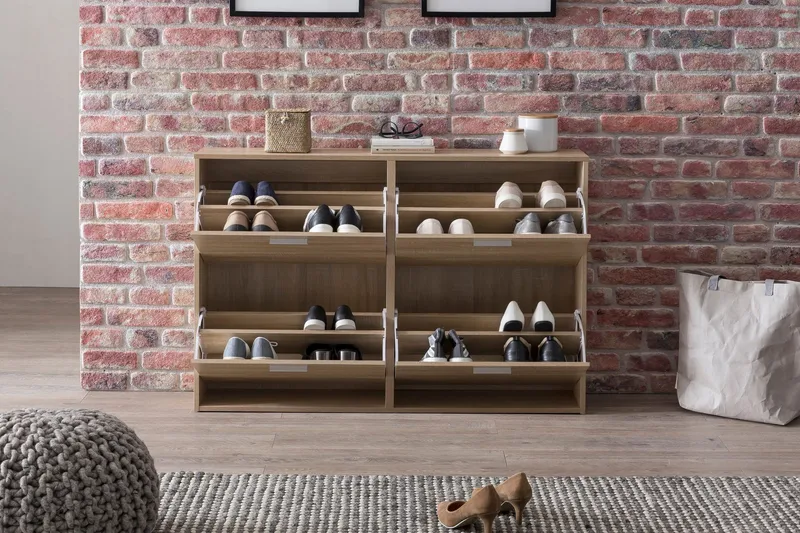 Metia Skoskåp 120x24 cm - Trä/natur - Förvaring - Skoförvaring - Skoskåp