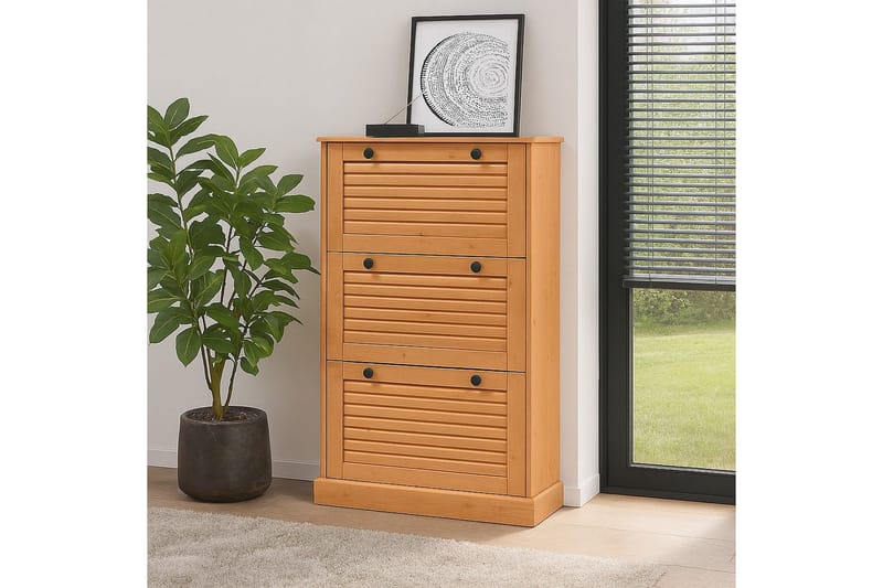 Mille Skoskåp 75x130 cm - Brun - Förvaring - Skoförvaring - Skoskåp