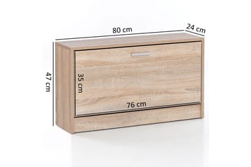 Mosbarger Skohylla 80x24 cm - Trä/natur - Förvaring - Skoförvaring