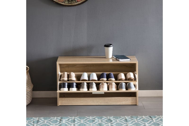 Mosbarger Skohylla 80x24 cm - Trä/natur - Förvaring - Skoförvaring