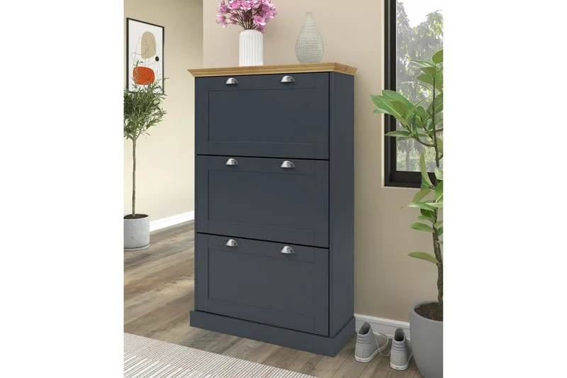 Motala Skoskåp 80x132 cm - Grå - Förvaring - Skoförvaring - Skoskåp