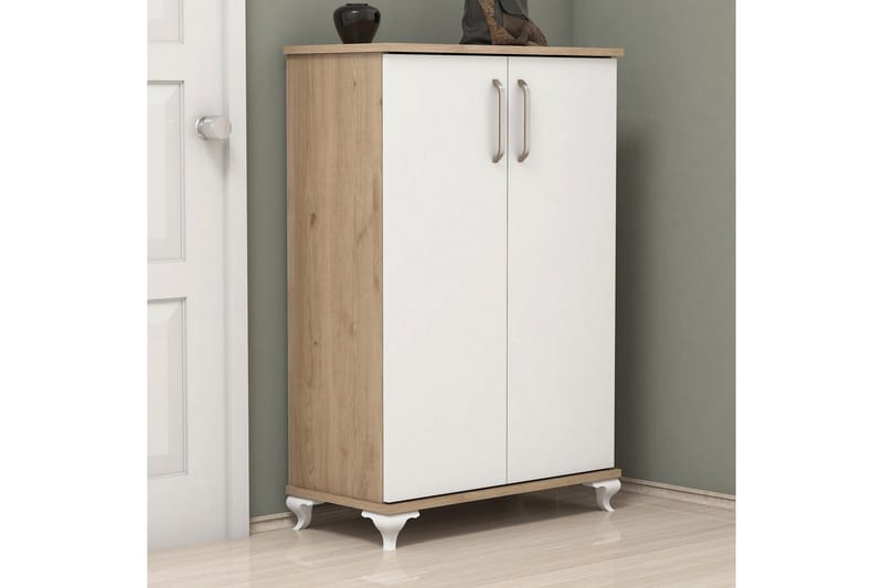 Oceania Skoskåp 72 cm - Valnöt/Vit - Förvaring - Skoförvaring - Skoskåp