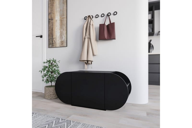 Pozy Skoskåp 110 cm - Svart - Förvaring - Skoförvaring - Skoskåp