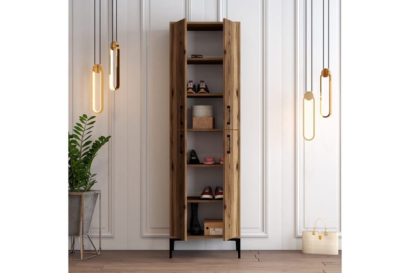 Retzow Skoskåp 60x35 cm - Mörkbrun - Förvaring - Skoförvaring - Skoskåp