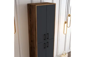 Retzow Skoskåp 60x35 cm - Mörkbrun/Antracit - Förvaring - Skoförvaring