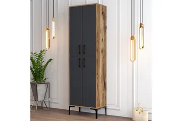 Retzow Skoskåp 60x35 cm - Mörkbrun/Antracit - Förvaring - Skoförvaring