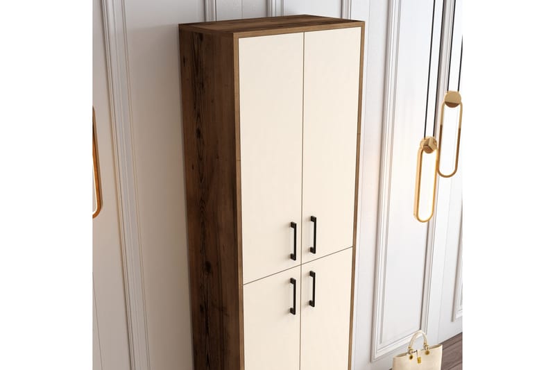 Retzow Skoskåp 60x35 cm - Mörkbrun/Beige - Förvaring - Skoförvaring - Skoskåp